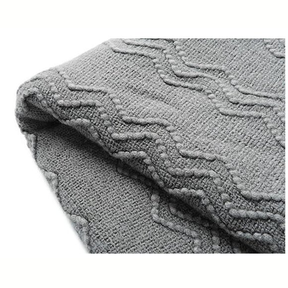 Textured Knit Throw Blanket - Picture 4 of 5
